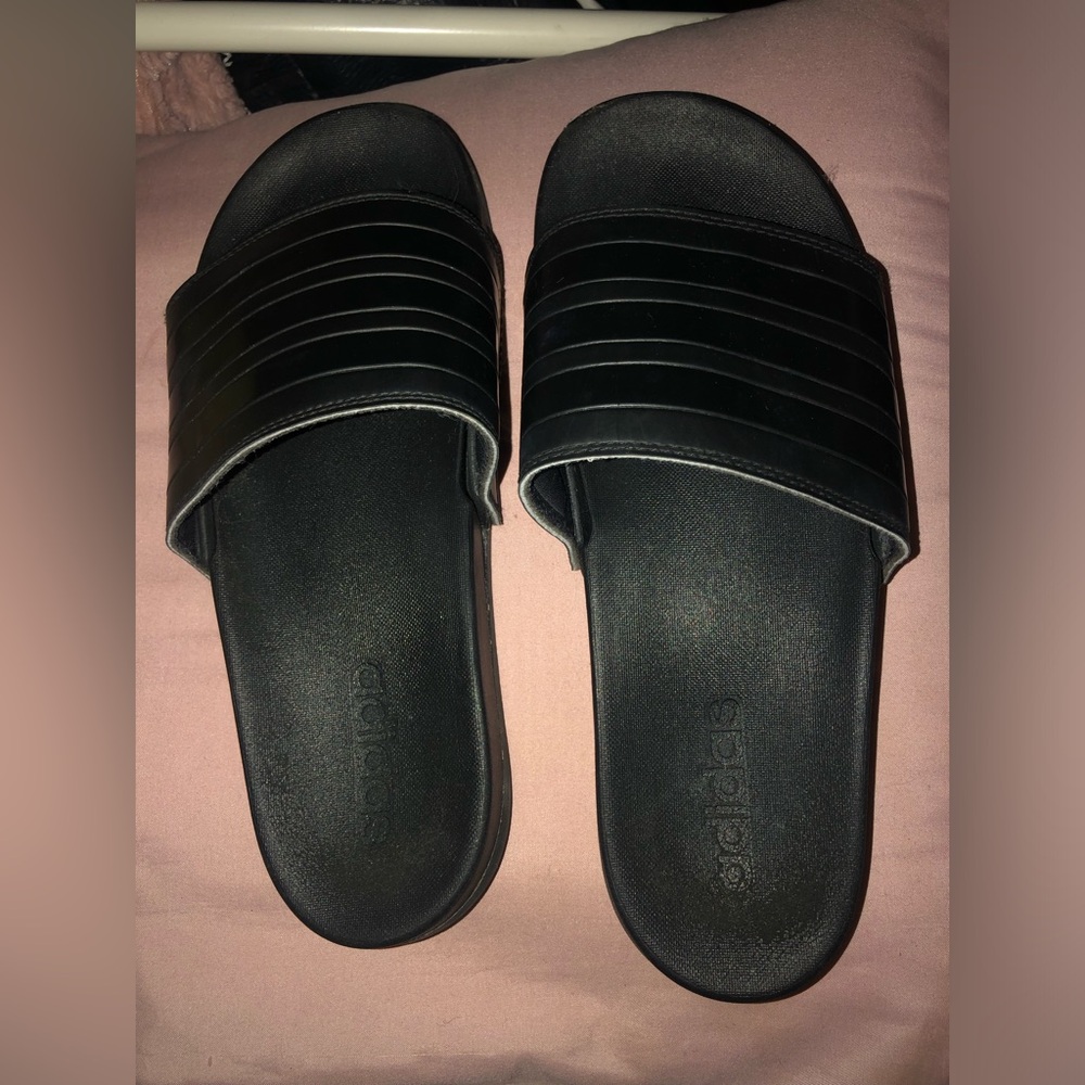 Adidas Black Slide Sandals for men Sz 8